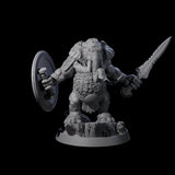 Brave Armoured Loxodon A Miniature for Dungeons and Dragons, Pathfinder or other TTRPGs