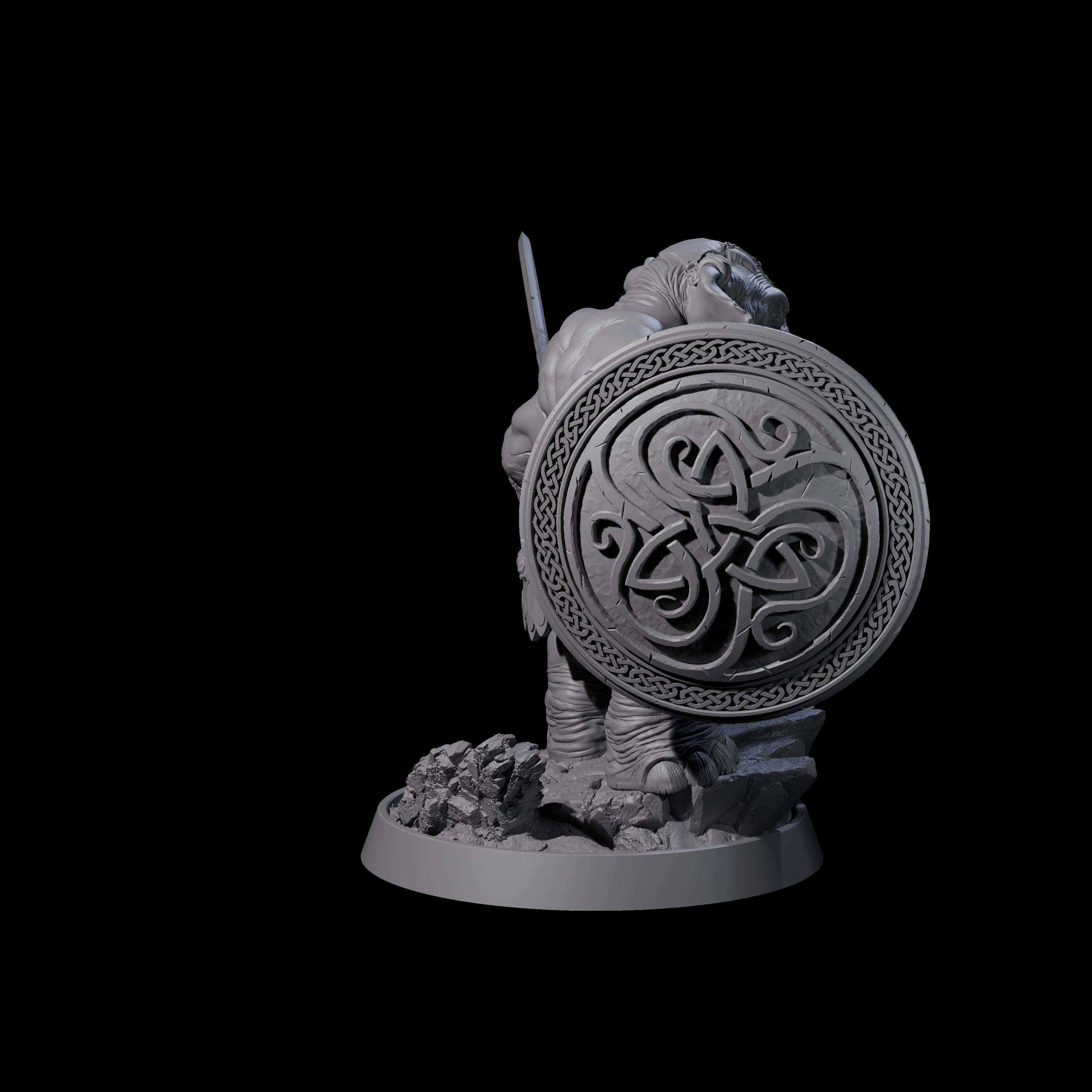 Brave Armoured Loxodon A Miniature for Dungeons and Dragons, Pathfinder or other TTRPGs