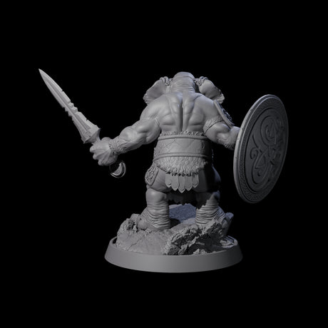 Brave Armoured Loxodon A Miniature for Dungeons and Dragons, Pathfinder or other TTRPGs