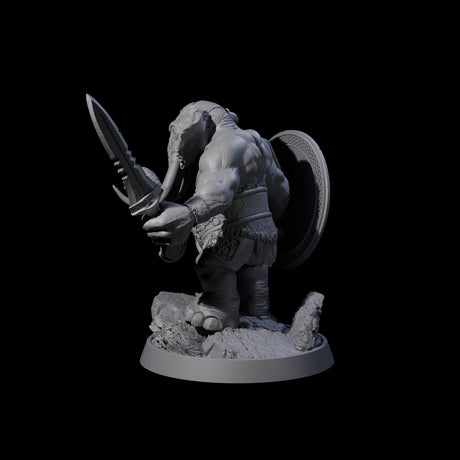 Brave Armoured Loxodon A Miniature for Dungeons and Dragons, Pathfinder or other TTRPGs