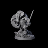 Brave Armoured Loxodon A Miniature for Dungeons and Dragons, Pathfinder or other TTRPGs