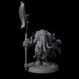 Brave Armoured Loxodon B Miniature for Dungeons and Dragons, Pathfinder or other TTRPGs