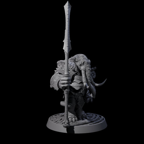 Brave Armoured Loxodon B Miniature for Dungeons and Dragons, Pathfinder or other TTRPGs