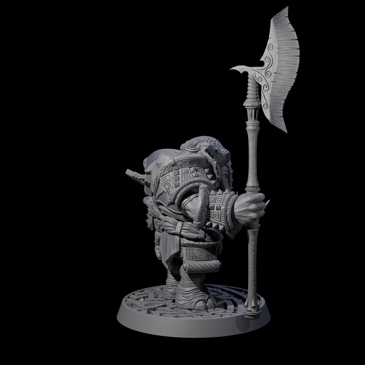 Brave Armoured Loxodon B Miniature for Dungeons and Dragons, Pathfinder or other TTRPGs
