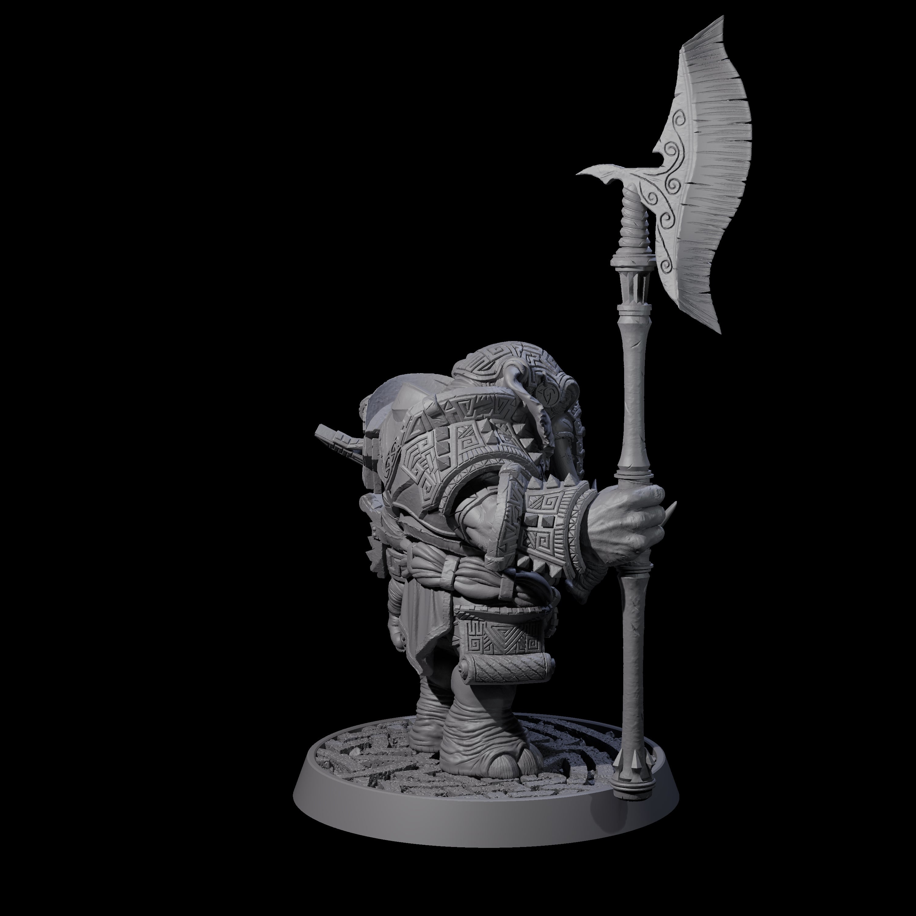 Brave Armoured Loxodon B Miniature for Dungeons and Dragons, Pathfinder or other TTRPGs
