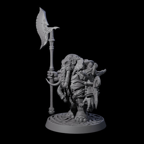 Brave Armoured Loxodon B Miniature for Dungeons and Dragons, Pathfinder or other TTRPGs
