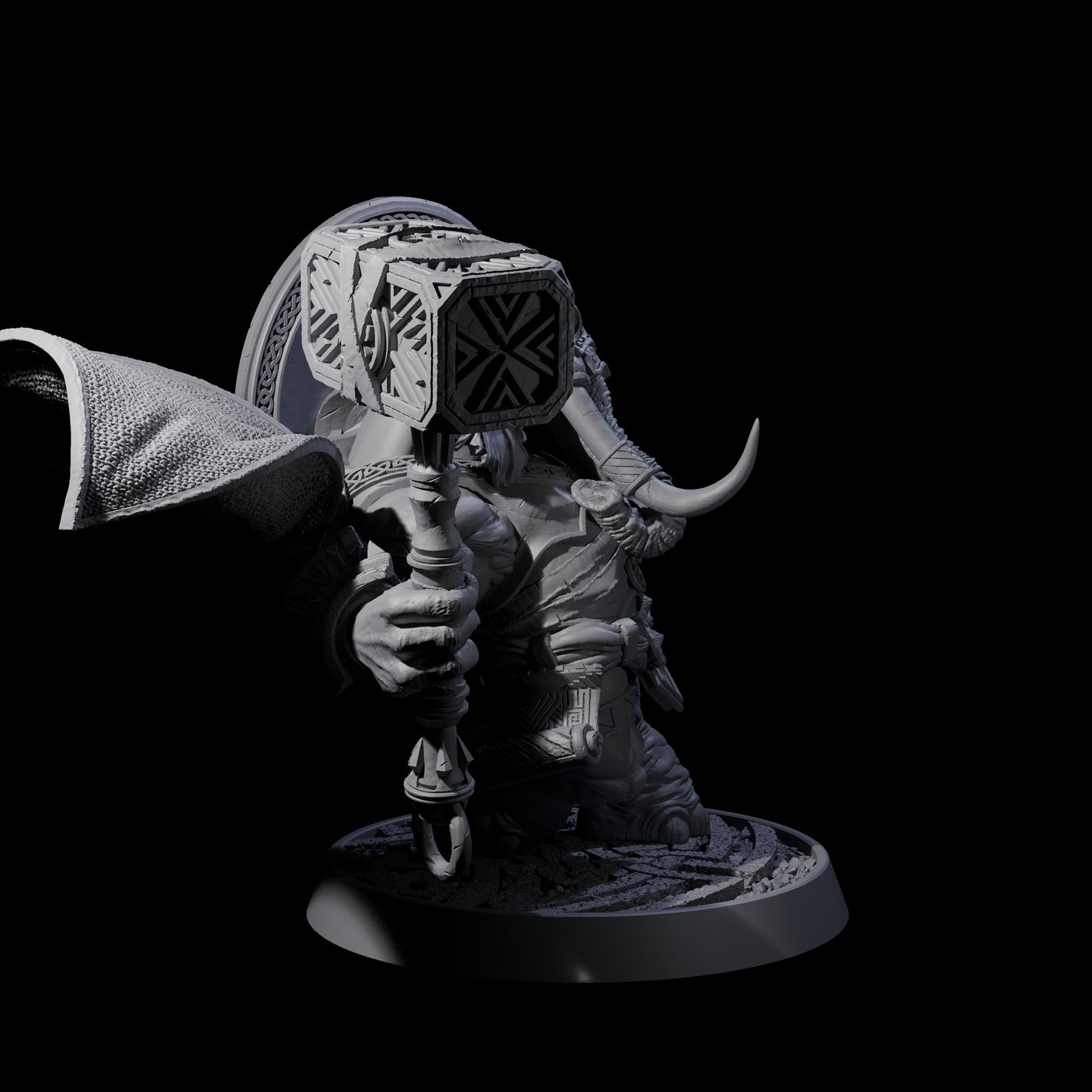 Brave Armoured Loxodon C Miniature for Dungeons and Dragons, Pathfinder or other TTRPGs