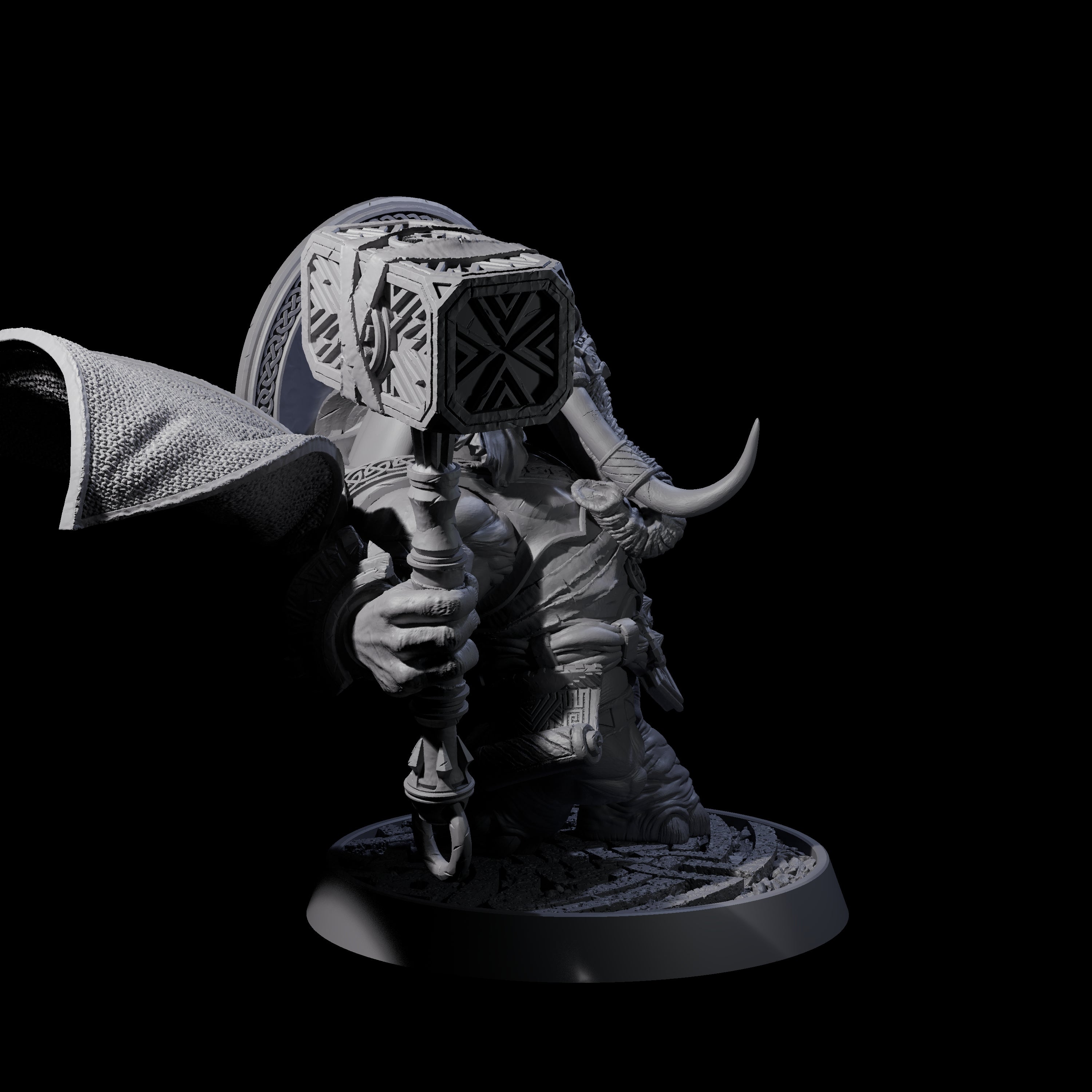 Brave Armoured Loxodon C Miniature for Dungeons and Dragons, Pathfinder or other TTRPGs