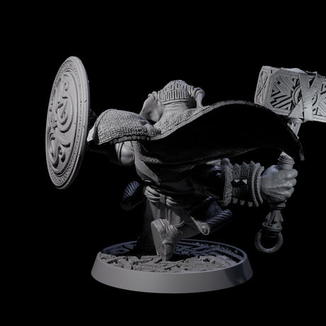 Brave Armoured Loxodon C Miniature for Dungeons and Dragons, Pathfinder or other TTRPGs