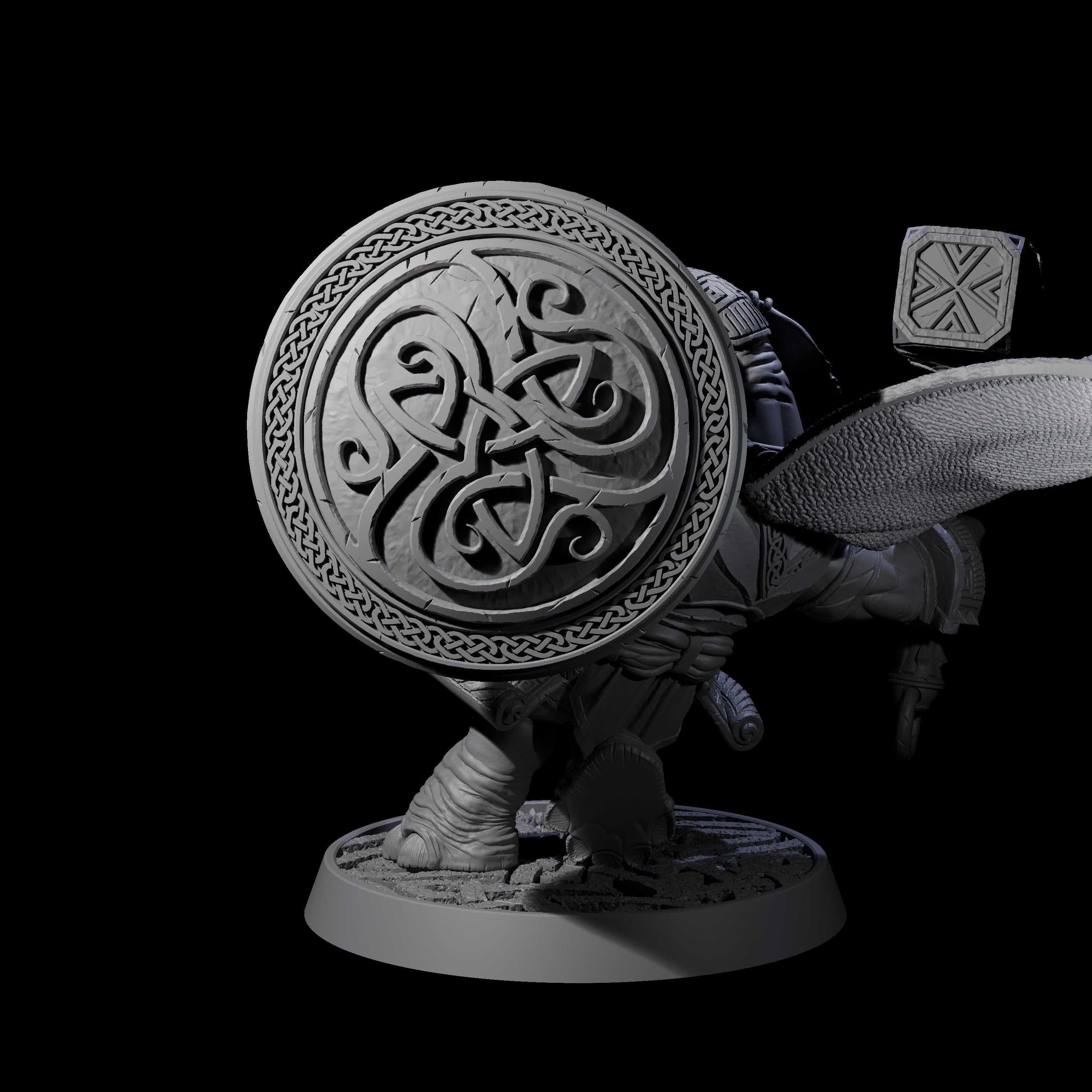 Brave Armoured Loxodon C Miniature for Dungeons and Dragons, Pathfinder or other TTRPGs