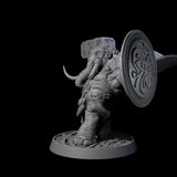 Brave Armoured Loxodon C Miniature for Dungeons and Dragons, Pathfinder or other TTRPGs