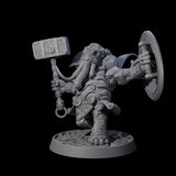 Brave Armoured Loxodon C Miniature for Dungeons and Dragons, Pathfinder or other TTRPGs