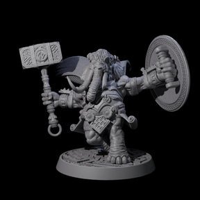 Brave Armoured Loxodon C Miniature for Dungeons and Dragons, Pathfinder or other TTRPGs