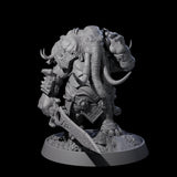 Brave Armoured Loxodon D Miniature for Dungeons and Dragons, Pathfinder or other TTRPGs
