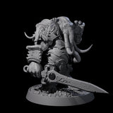 Brave Armoured Loxodon D Miniature for Dungeons and Dragons, Pathfinder or other TTRPGs