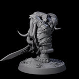Brave Armoured Loxodon D Miniature for Dungeons and Dragons, Pathfinder or other TTRPGs