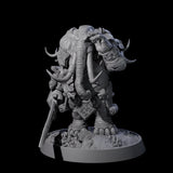 Brave Armoured Loxodon D Miniature for Dungeons and Dragons, Pathfinder or other TTRPGs