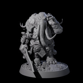 Brave Armoured Loxodon D Miniature for Dungeons and Dragons, Pathfinder or other TTRPGs