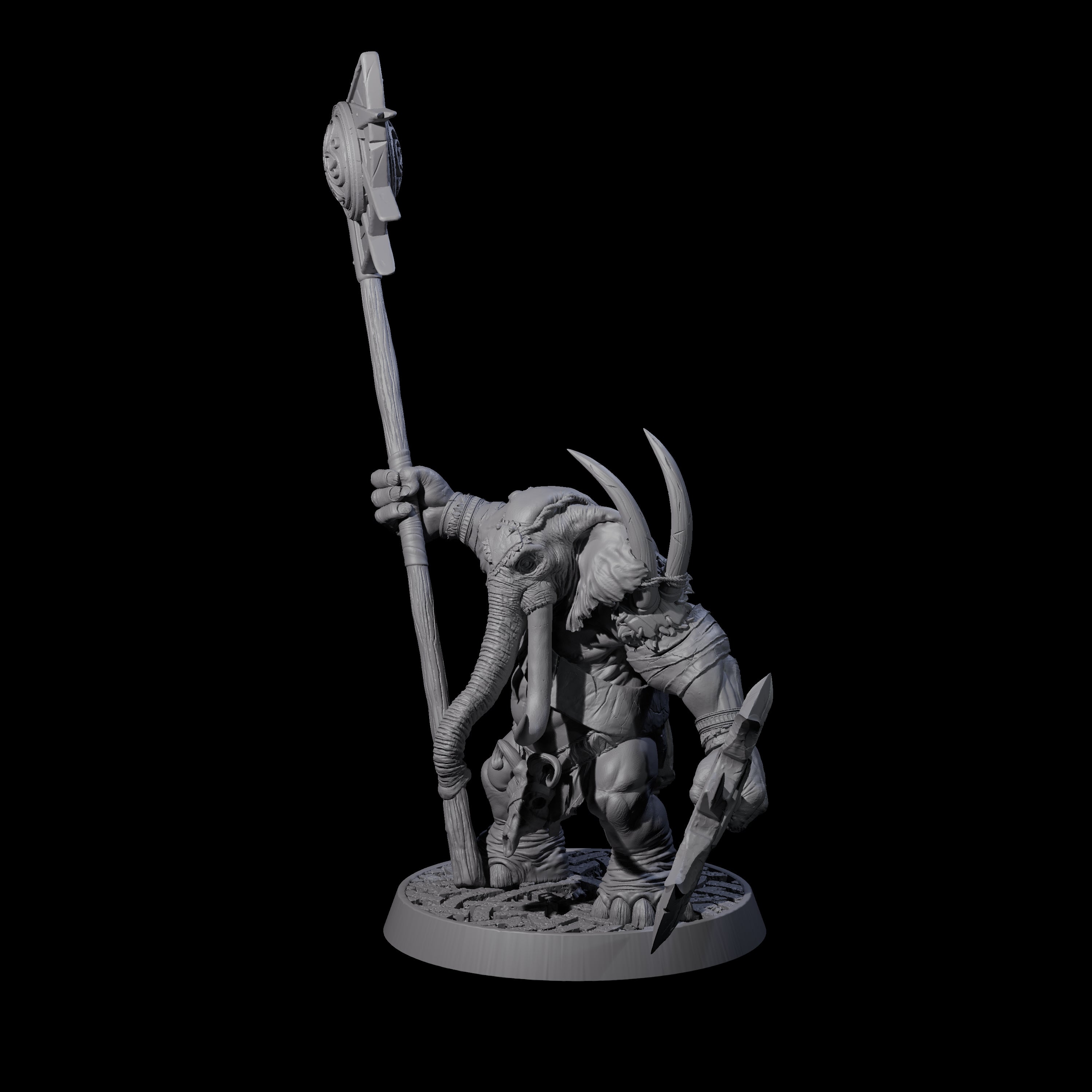 Brave Armoured Loxodon E Miniature for Dungeons and Dragons, Pathfinder or other TTRPGs