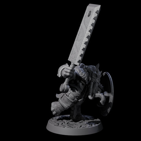 Brave Armoured Loxodon F Miniature for Dungeons and Dragons, Pathfinder or other TTRPGs