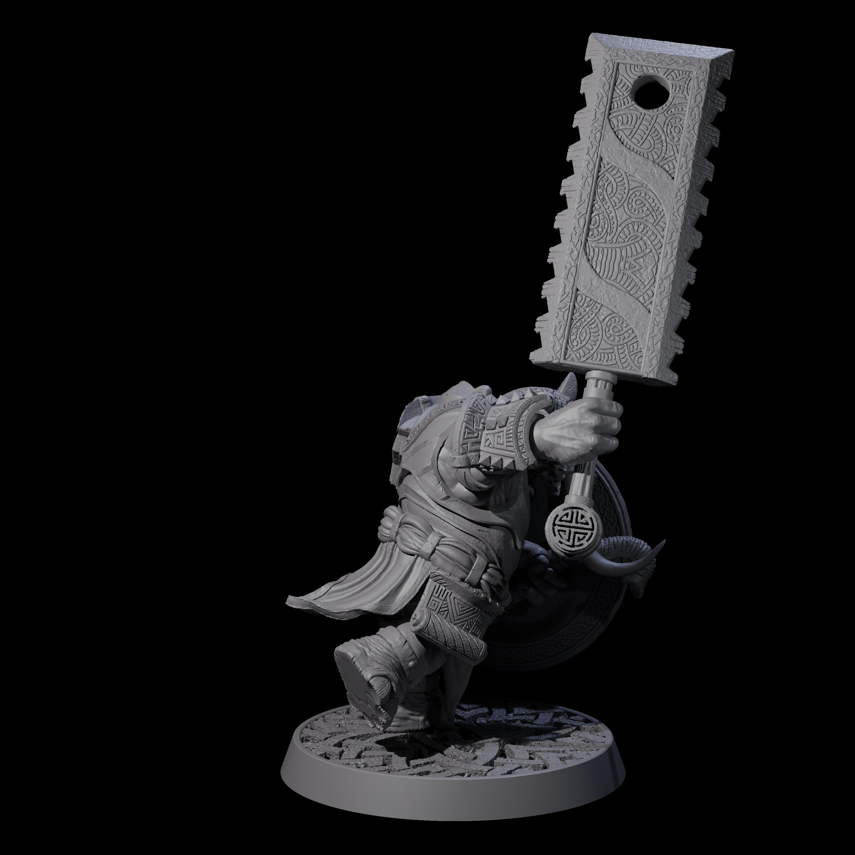 Brave Armoured Loxodon F Miniature for Dungeons and Dragons, Pathfinder or other TTRPGs