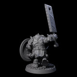 Brave Armoured Loxodon F Miniature for Dungeons and Dragons, Pathfinder or other TTRPGs
