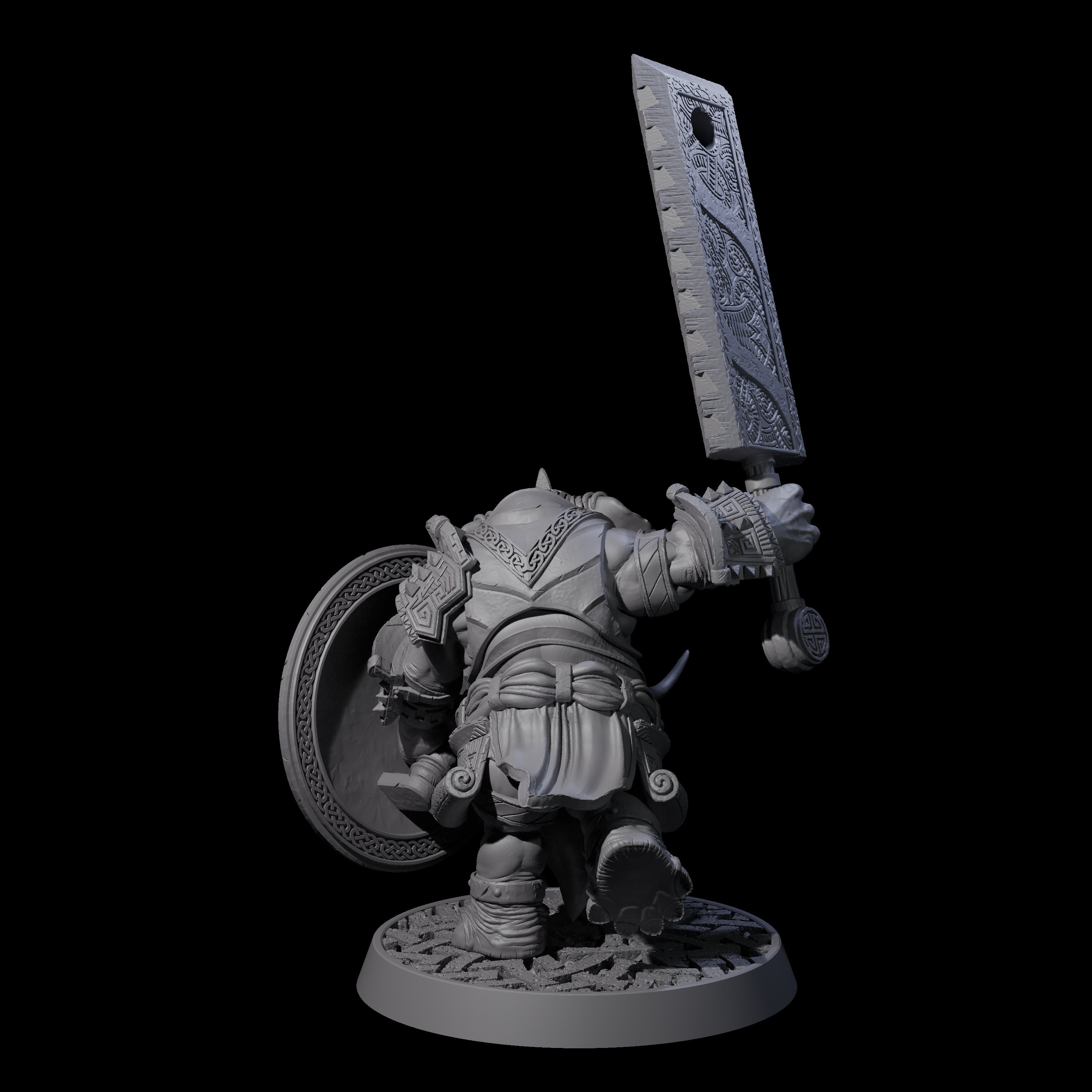 Brave Armoured Loxodon F Miniature for Dungeons and Dragons, Pathfinder or other TTRPGs