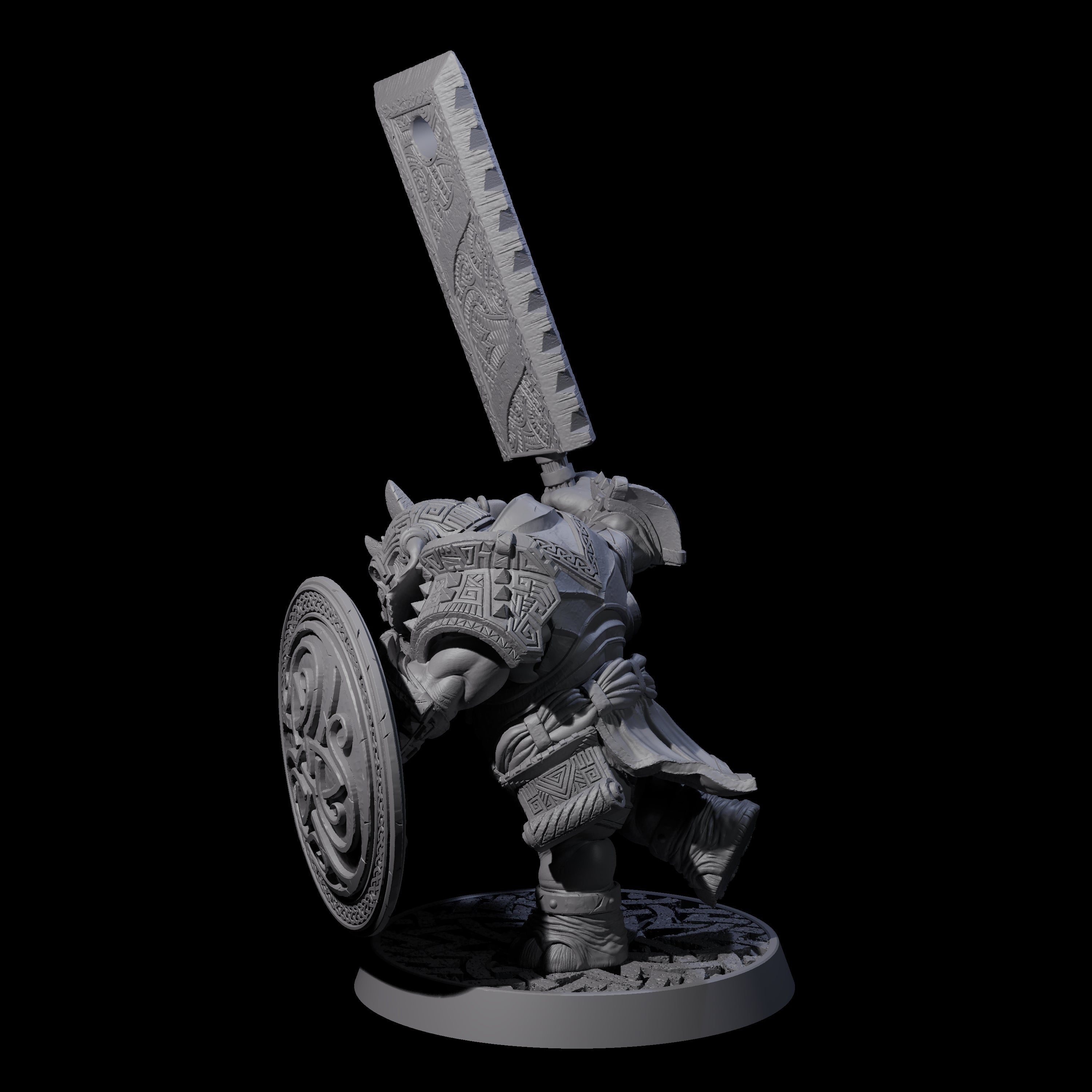 Brave Armoured Loxodon F Miniature for Dungeons and Dragons, Pathfinder or other TTRPGs