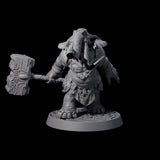 Brave Armoured Loxodon G Miniature for Dungeons and Dragons, Pathfinder or other TTRPGs