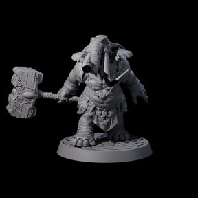 Brave Armoured Loxodon G Miniature for Dungeons and Dragons, Pathfinder or other TTRPGs