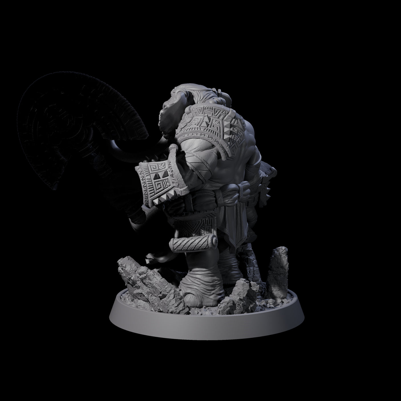 Brave Armoured Loxodon H Miniature for Dungeons and Dragons, Pathfinder or other TTRPGs