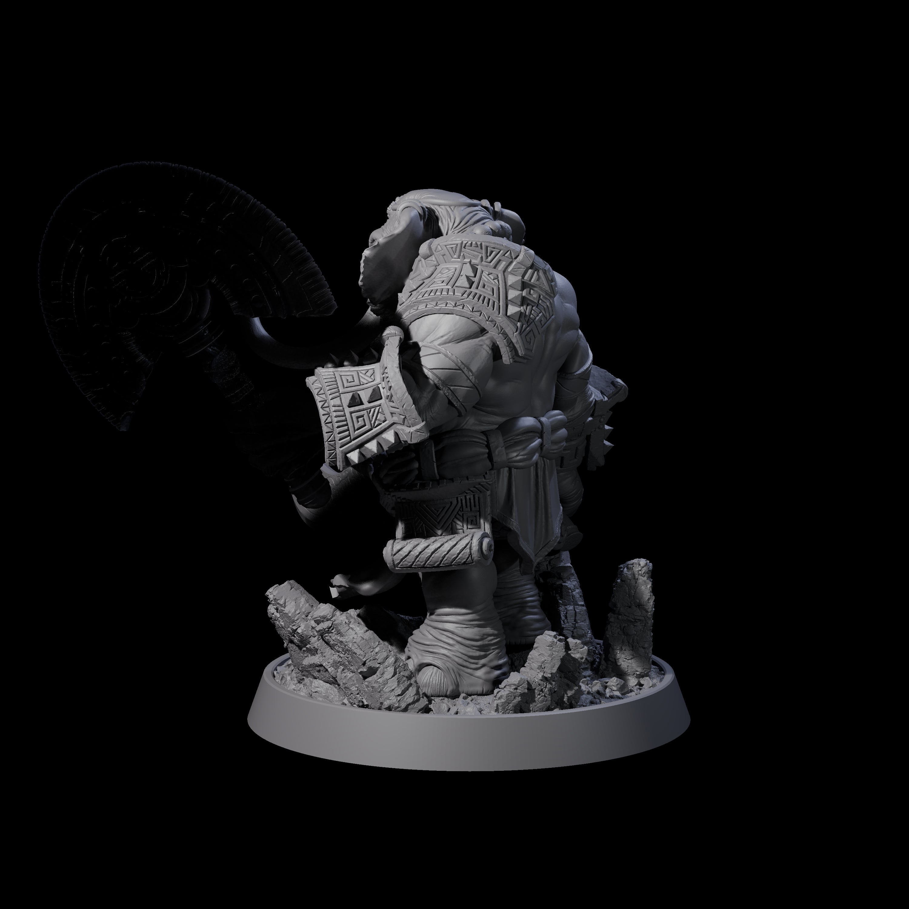 Brave Armoured Loxodon H Miniature for Dungeons and Dragons, Pathfinder or other TTRPGs
