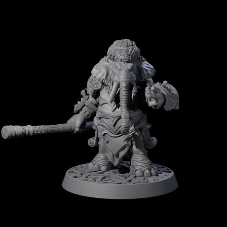 Brave Armoured Loxodon I Miniature for Dungeons and Dragons, Pathfinder or other TTRPGs
