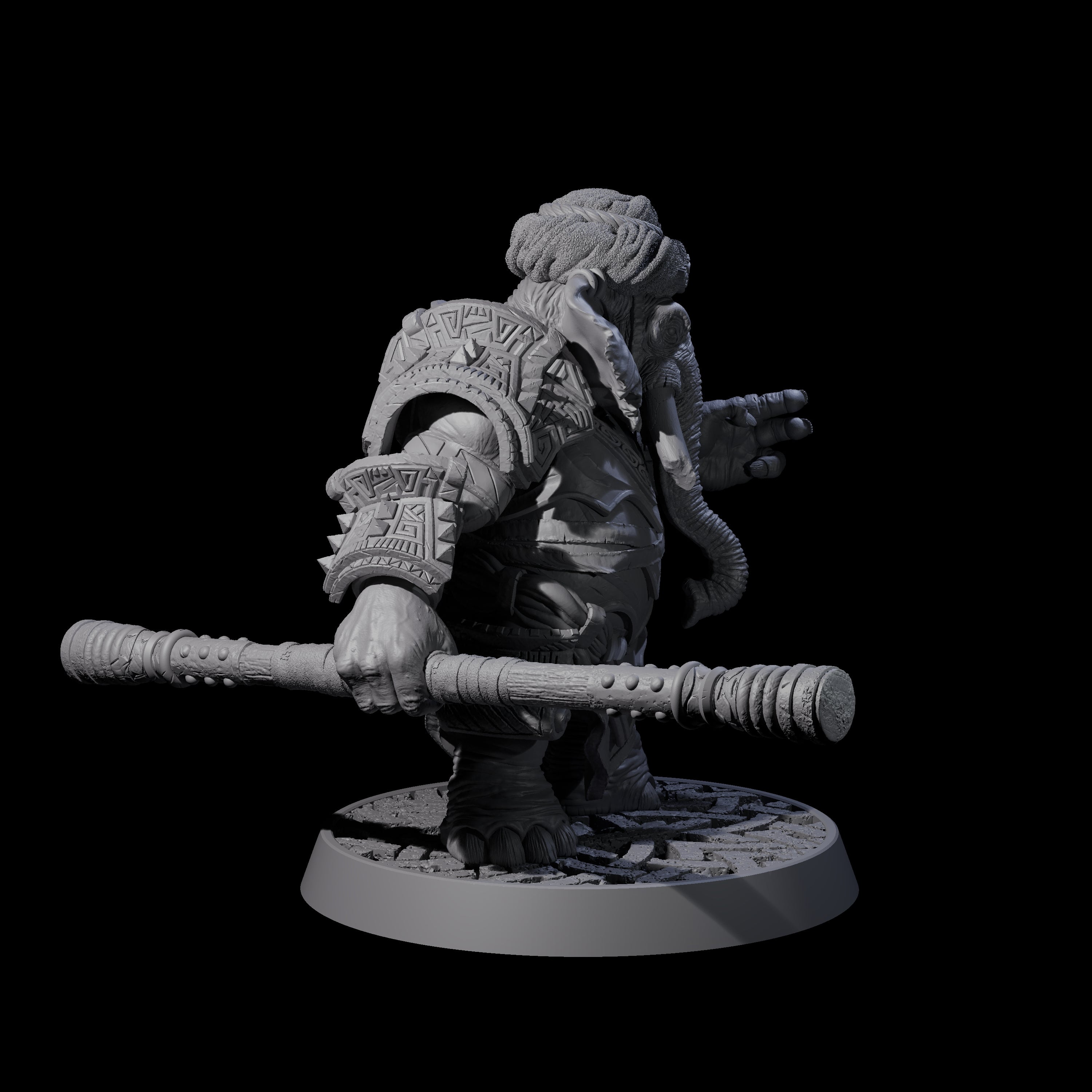 Brave Armoured Loxodon I Miniature for Dungeons and Dragons, Pathfinder or other TTRPGs