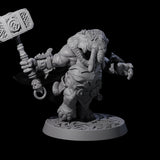 Brave Armoured Loxodon J Miniature for Dungeons and Dragons, Pathfinder or other TTRPGs