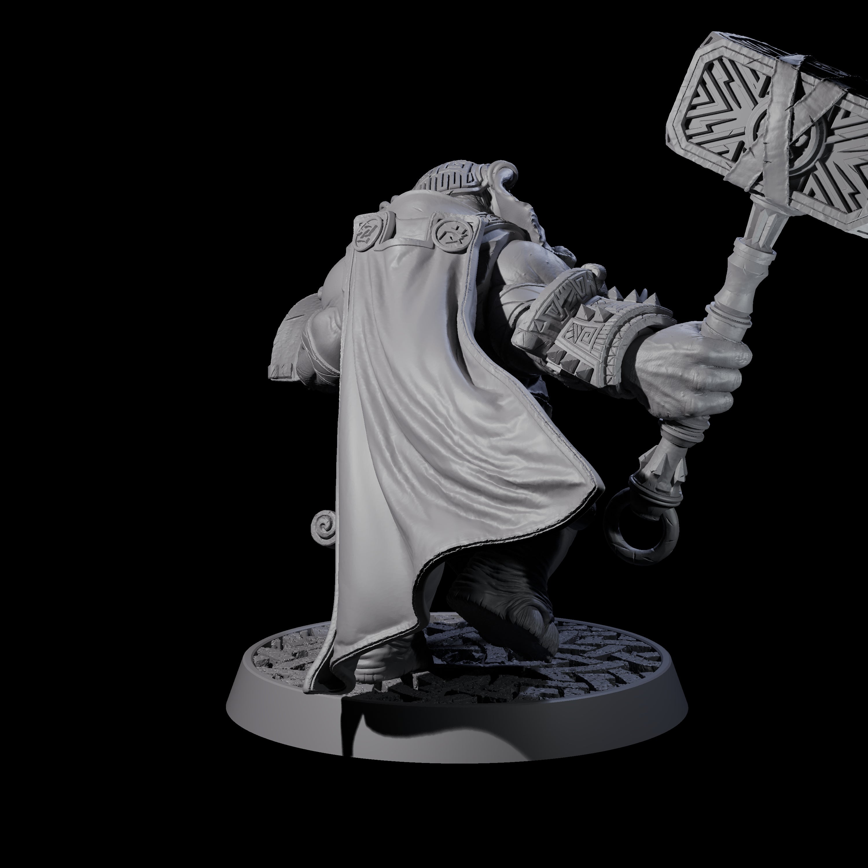 Brave Armoured Loxodon J Miniature for Dungeons and Dragons, Pathfinder or other TTRPGs