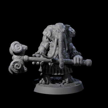 Brave Armoured Loxodon K Miniature for Dungeons and Dragons, Pathfinder or other TTRPGs