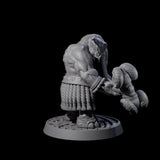 Brave Armoured Loxodon K Miniature for Dungeons and Dragons, Pathfinder or other TTRPGs