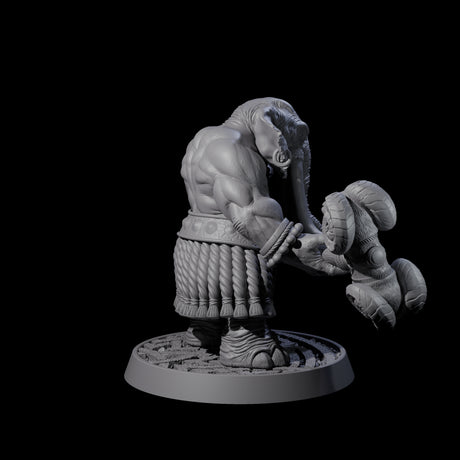 Brave Armoured Loxodon K Miniature for Dungeons and Dragons, Pathfinder or other TTRPGs
