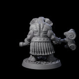 Brave Armoured Loxodon K Miniature for Dungeons and Dragons, Pathfinder or other TTRPGs