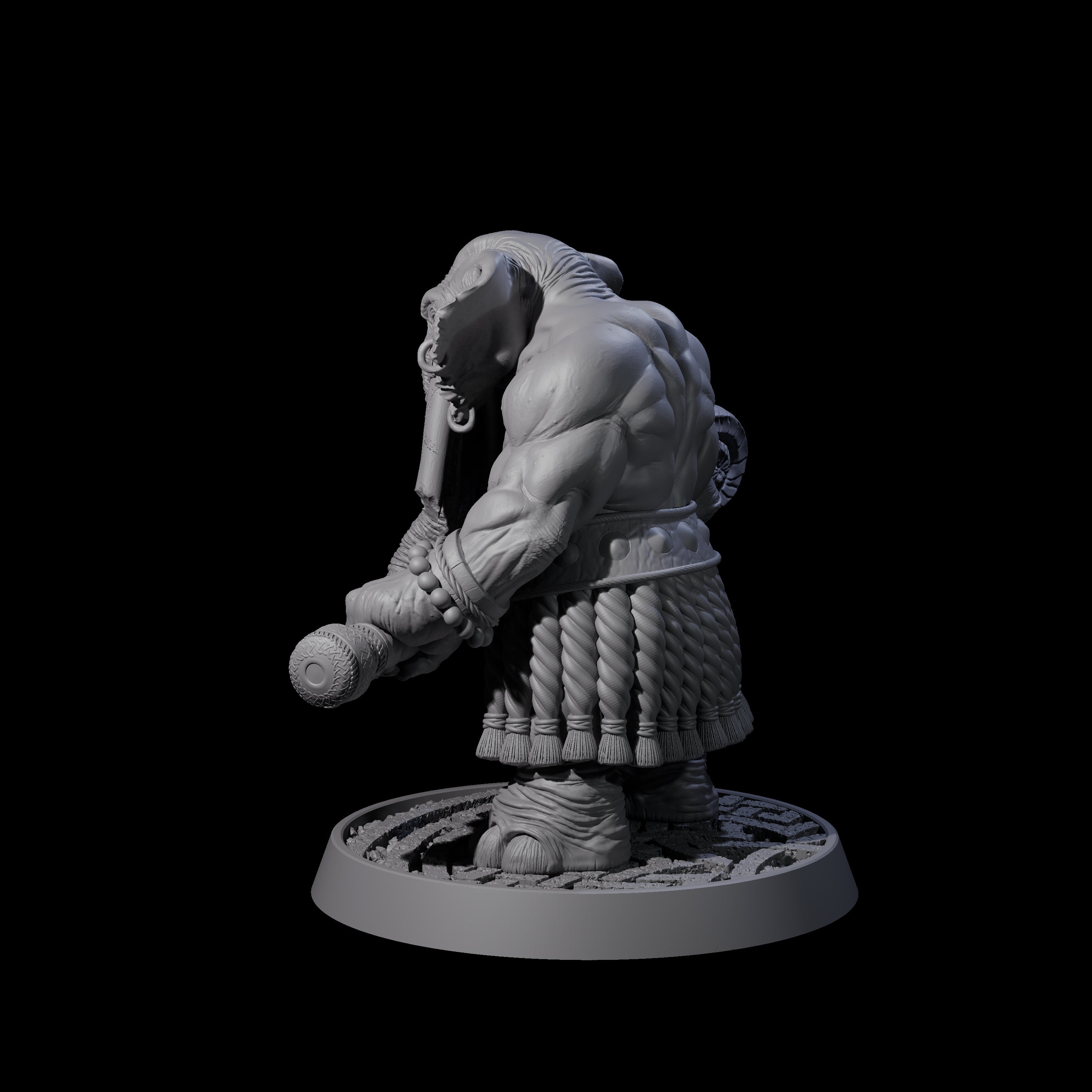 Brave Armoured Loxodon K Miniature for Dungeons and Dragons, Pathfinder or other TTRPGs