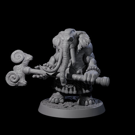 Brave Armoured Loxodon K Miniature for Dungeons and Dragons, Pathfinder or other TTRPGs