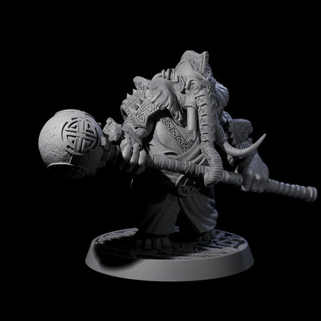Brave Armoured Loxodon L Miniature for Dungeons and Dragons, Pathfinder or other TTRPGs
