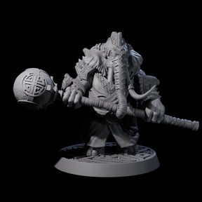Brave Armoured Loxodon L Miniature for Dungeons and Dragons, Pathfinder or other TTRPGs