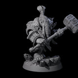 Brave Armoured Loxodon M Miniature for Dungeons and Dragons, Pathfinder or other TTRPGs