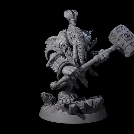 Brave Armoured Loxodon M Miniature for Dungeons and Dragons, Pathfinder or other TTRPGs