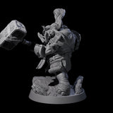 Brave Armoured Loxodon M Miniature for Dungeons and Dragons, Pathfinder or other TTRPGs