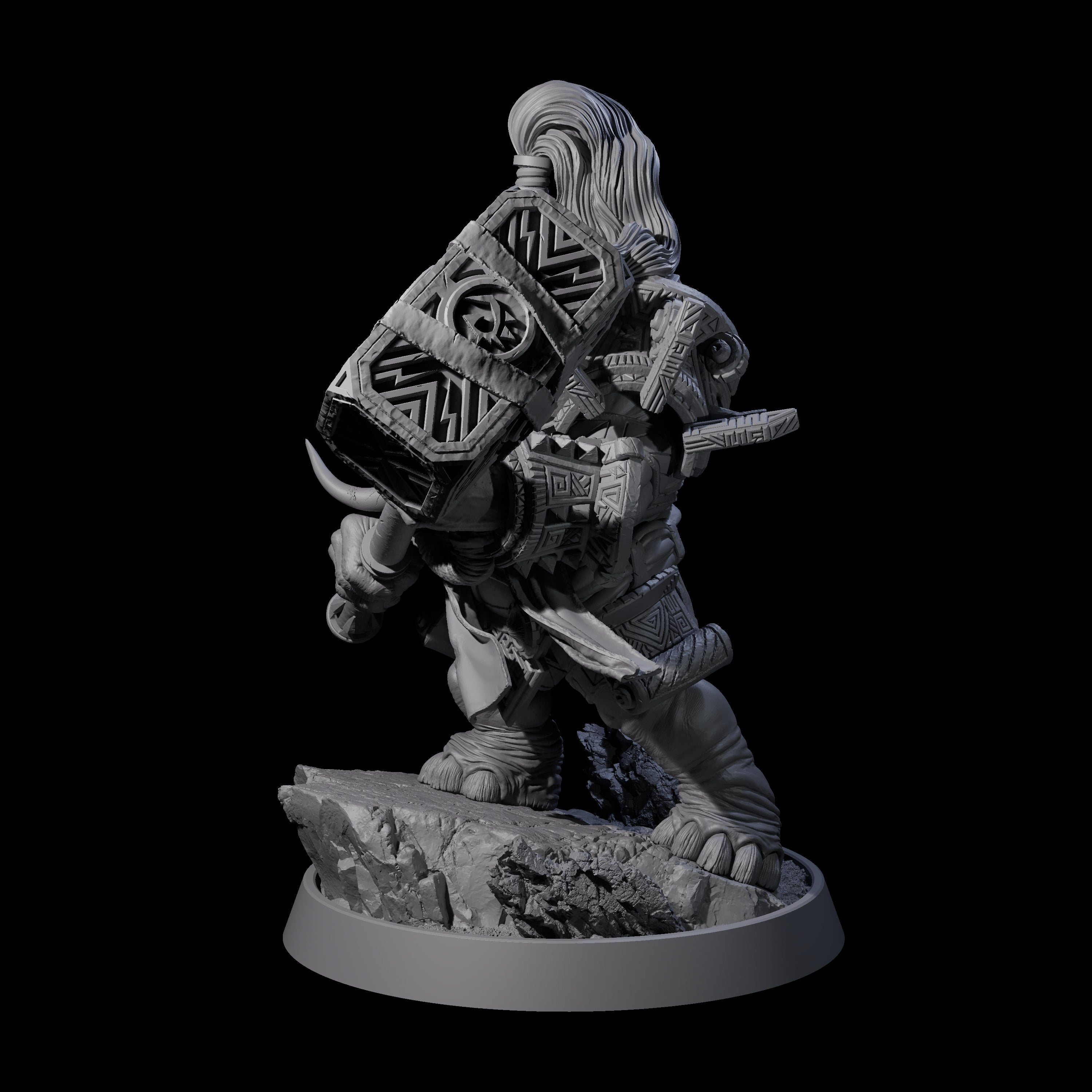 Brave Armoured Loxodon M Miniature for Dungeons and Dragons, Pathfinder or other TTRPGs