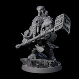 Brave Armoured Loxodon M Miniature for Dungeons and Dragons, Pathfinder or other TTRPGs