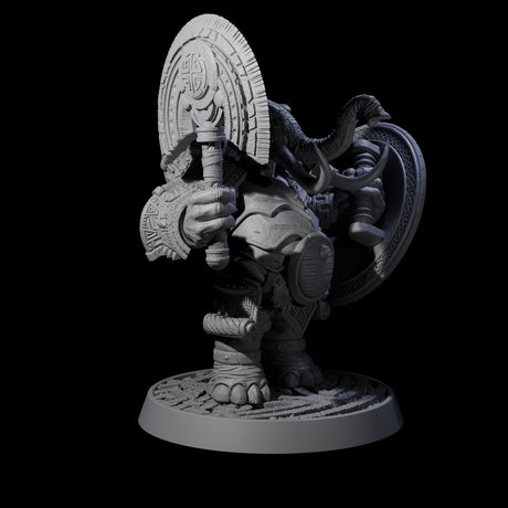 Brave Armoured Loxodon N Miniature for Dungeons and Dragons, Pathfinder or other TTRPGs